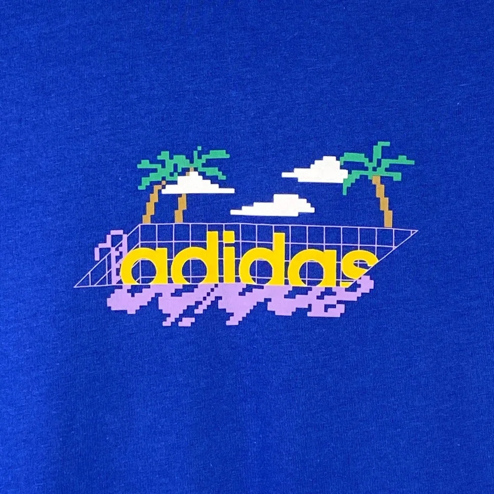 Adidas Men's Small Crew Neck T-Shirt Multi Sport Team Royal Blue NEW